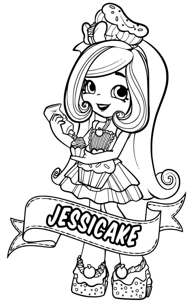 Coloring Book Pages Girls
 Shoppies Coloring Pages