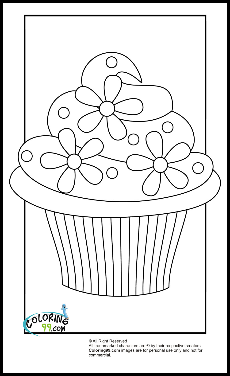 Coloring Books For Kids
 Cupcake Coloring Pages