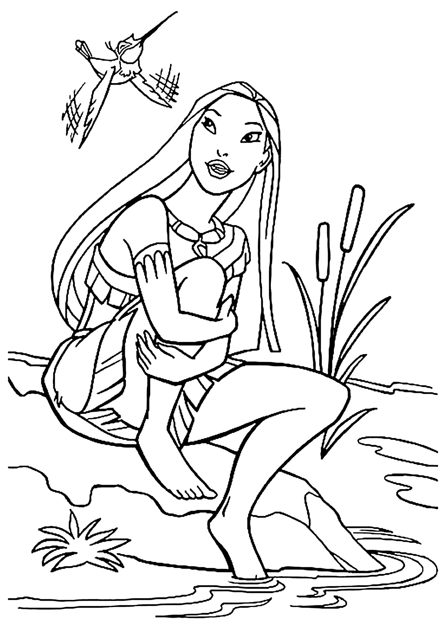Coloring Books For Kids
 Pocahontas cartoon coloring pages for kids printable free