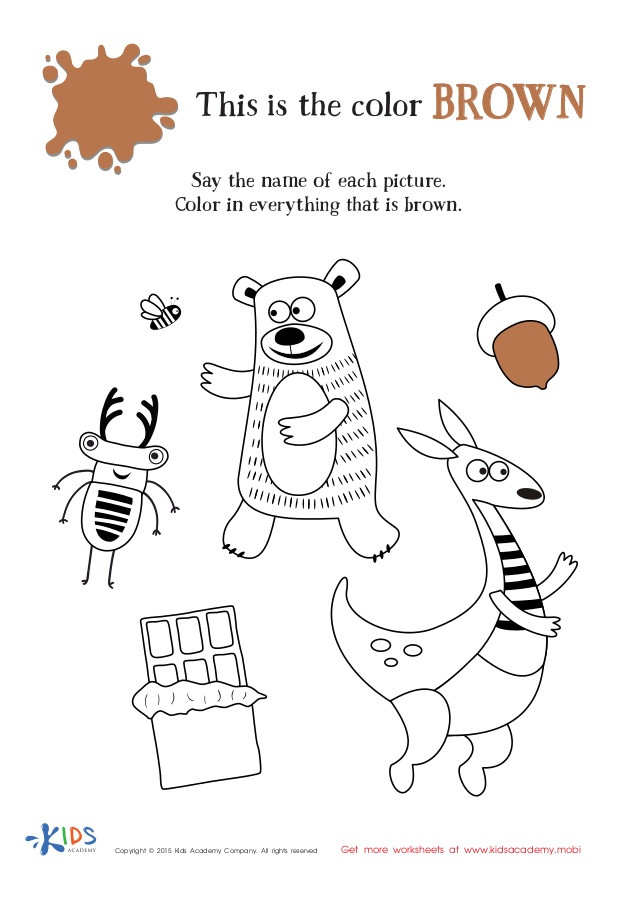 Coloring Books For Toddler
 Learning Color Brown for Toddlers and Preschool