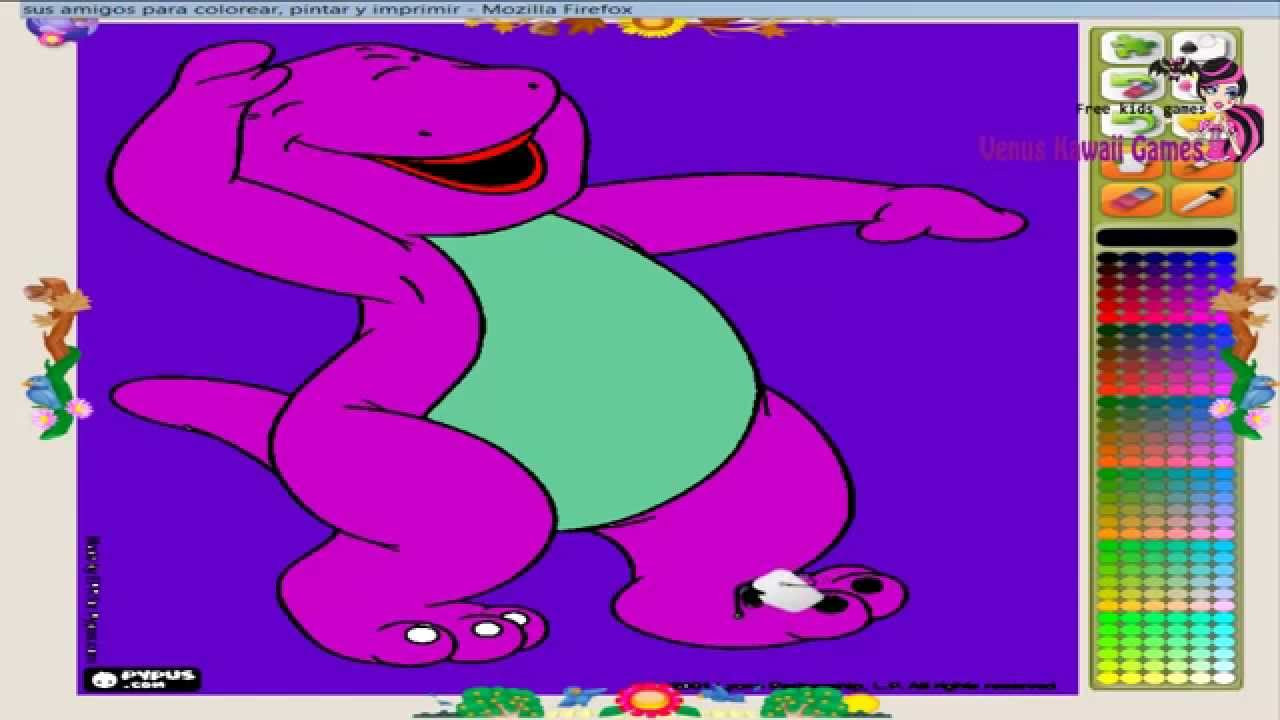 Coloring Game For Children
 Barney Paint And Color Coloring Game for Children