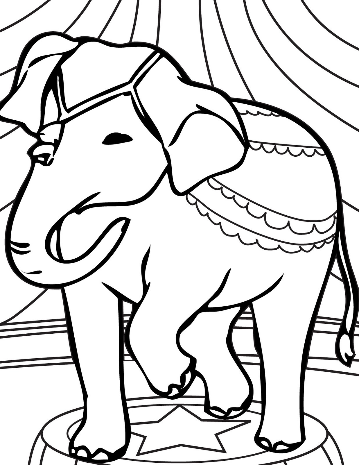 Coloring Page For Kids
 Circus Elephant Coloring pages Ideas To Kids