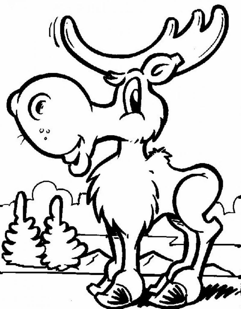 Coloring Page For Kids
 Free Printable Moose Coloring Pages For Kids