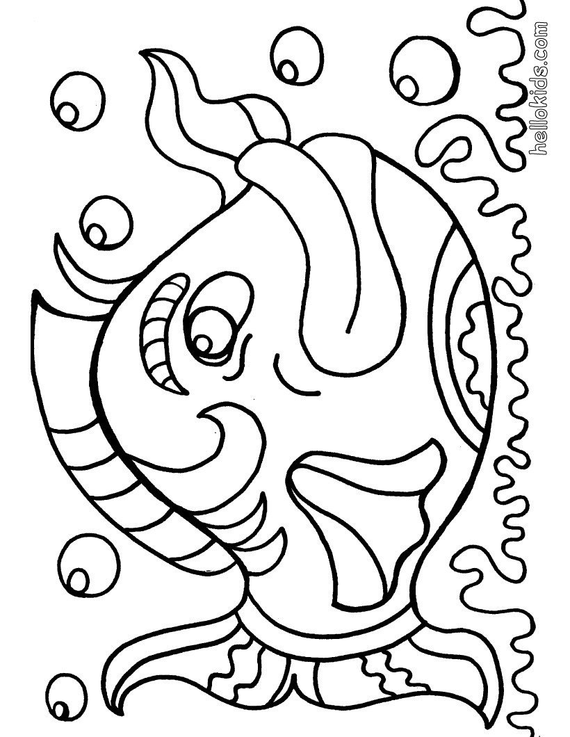 Coloring Page For Kids
 Free Fish Coloring Pages for Kids