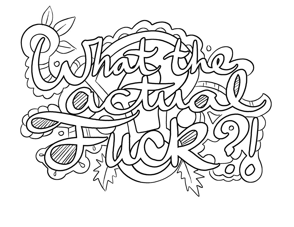 Cute Cussing Coloring Pages 
