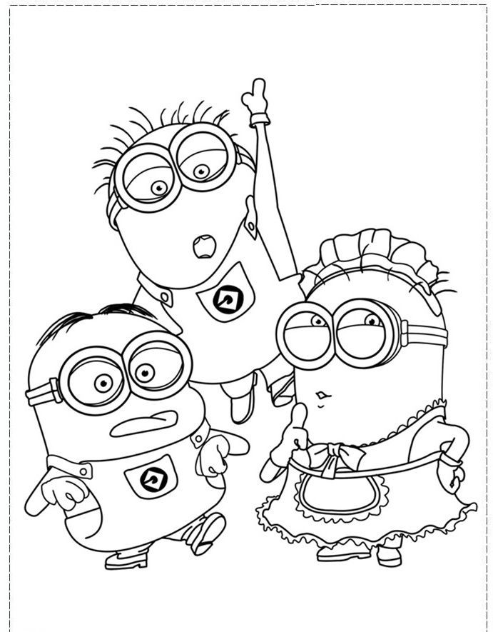 Coloring Pages For Boys
 The Minion Character Girl And Boy Coloring Pages