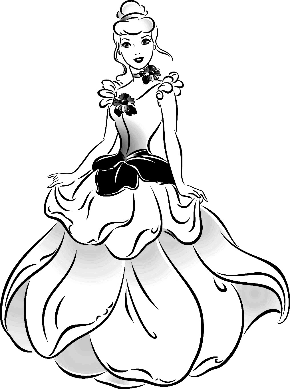 Coloring Pages For Children
 Cinderella s Beauty Book x