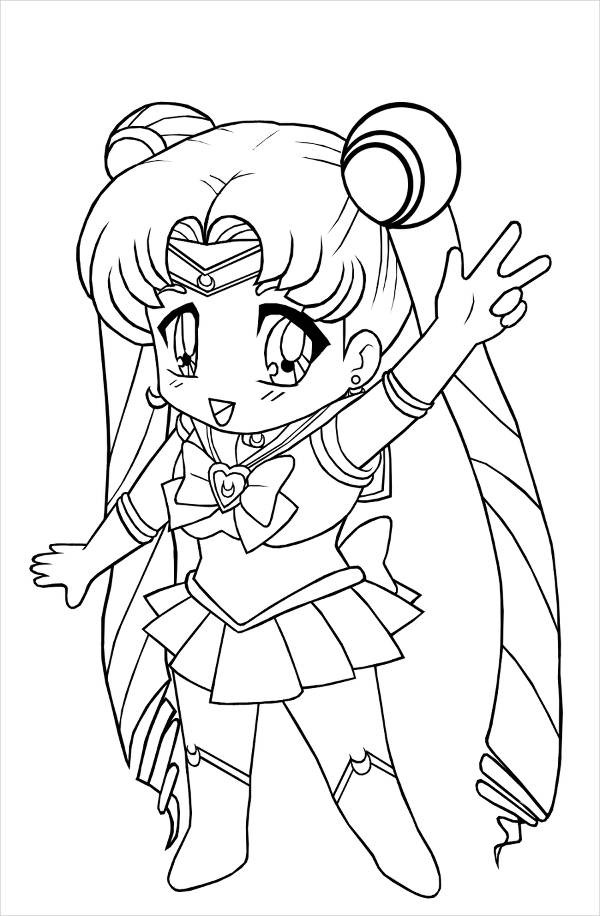 Coloring Pages For Girl Printable
 8 Anime Girl Coloring Pages PDF JPG AI Illustrator