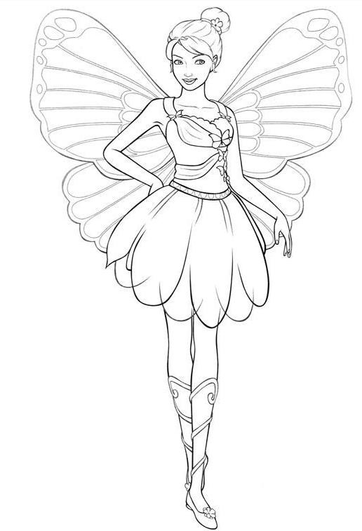 Coloring Pages For Girls Fairies
 Pretty Fairy Drawing at GetDrawings