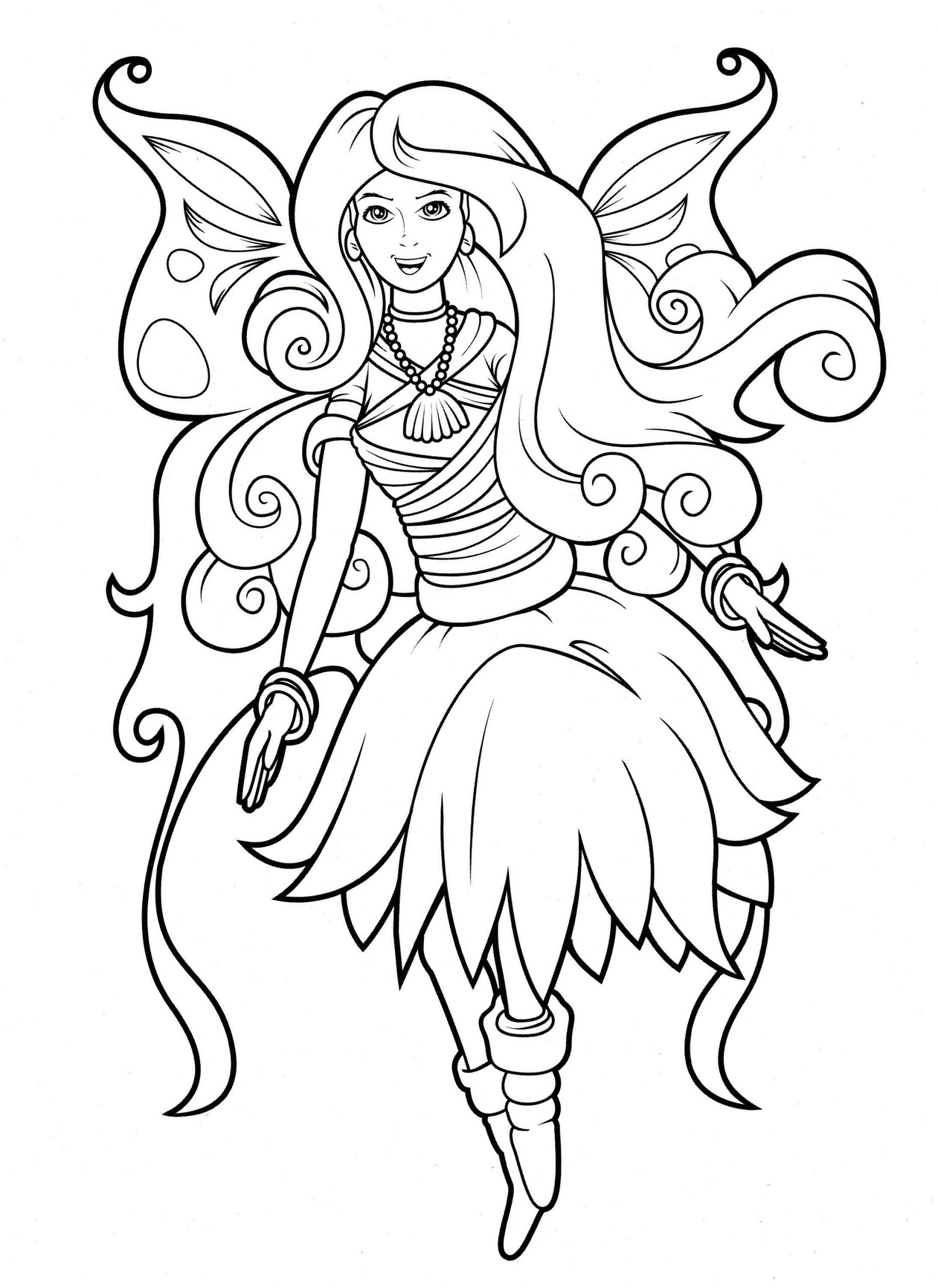 Coloring Pages For Girls Fairies
 Fairy from Lilly Butterfly coloring book