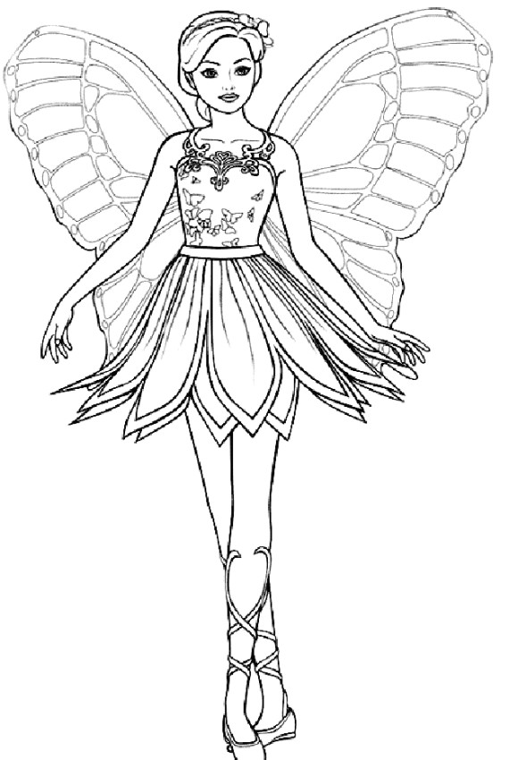 Coloring Pages For Girls Fairies
 Pretty Coloring Pages For Girls Fairies