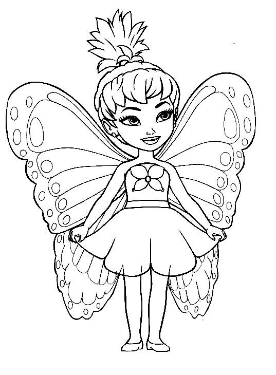 Coloring Pages For Girls Fairies
 Cute Fairy