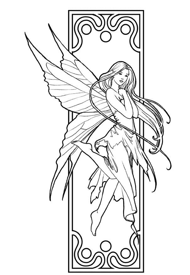 Coloring Pages For Girls Fairies
 Beautiful Girl Fairy Coloring Pages