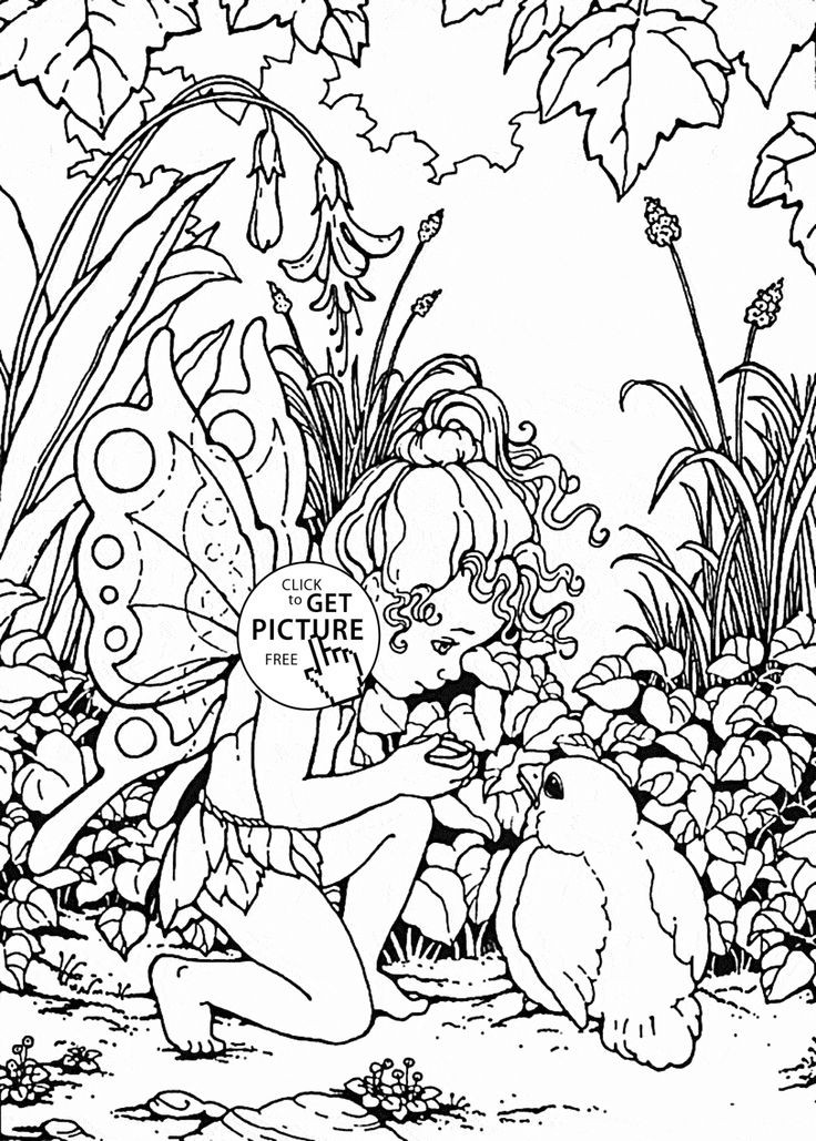 Coloring Pages For Girls Fairies
 57 best Coloring pages for girls images on Pinterest
