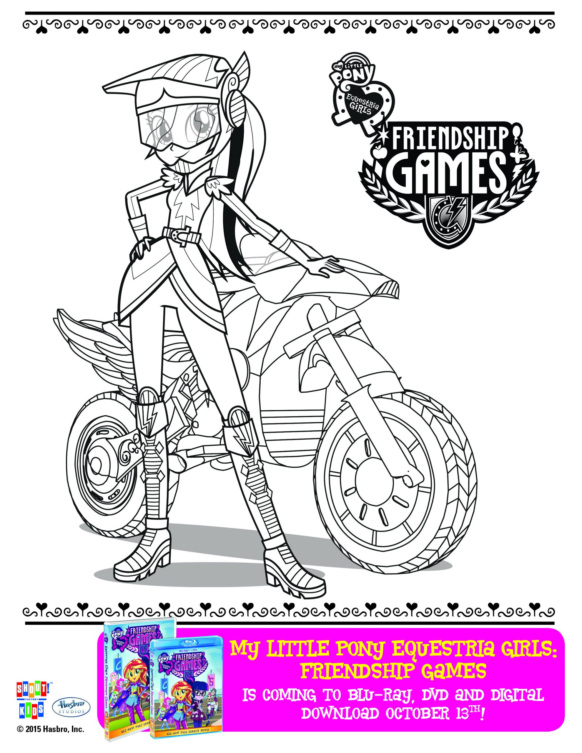 Coloring Pages For Girls Games
 My Little Pony Equestria Girls Friendship Games Coloring