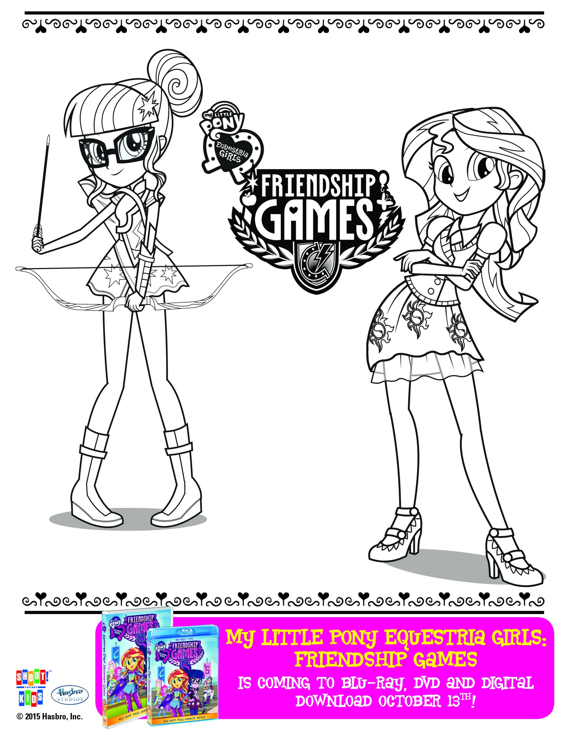 Coloring Pages For Girls Games
 My Little Pony Equestria Girls Friendship Games Coloring