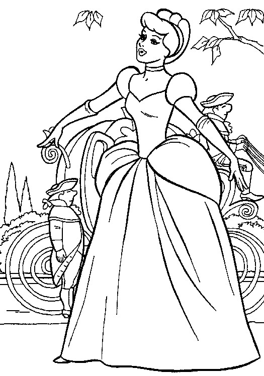 Coloring Pages For Girls Princess
 Princess Cinderella Coloring Pages