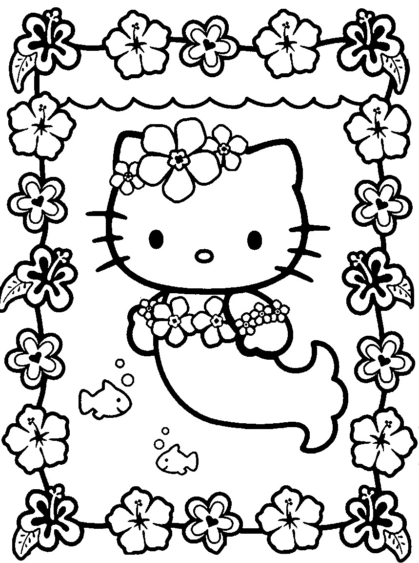 Coloring Pages For Girls Printable
 Free Printable Hello Kitty Coloring Pages For Kids
