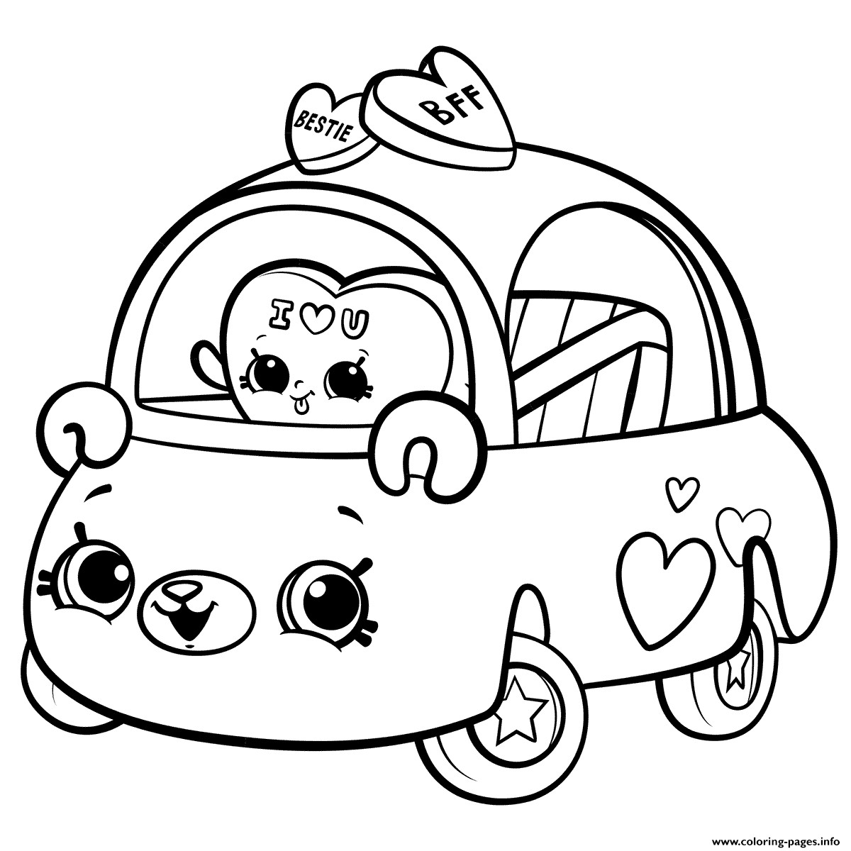 Coloring Pages For Girls Shopkins
 Shopkins Coloring Pages Cutie Cars Chocolate Bar