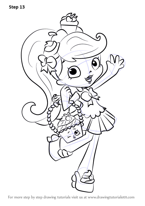 Coloring Pages For Girls Shopkins
 Learn How to Draw Jessicake from Shopkins Shopkins Step