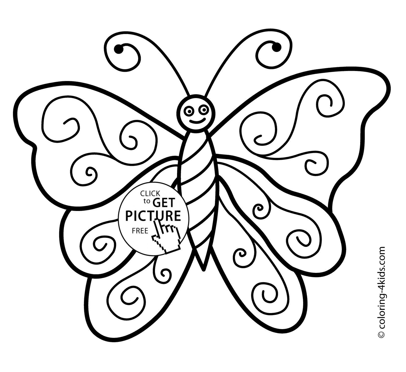 Coloring Pages For Kids Butterflies
 Butterfly coloring pages nice for kids printable free