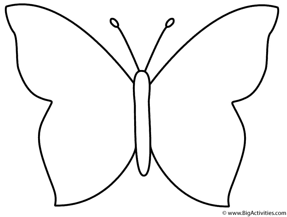 Coloring Pages For Kids Butterflies
 Simple Butterfly Coloring Page Insects