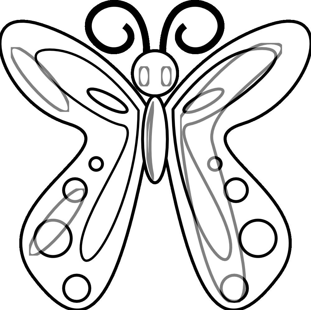 Coloring Pages For Kids Butterflies
 Butterfly Net Drawing