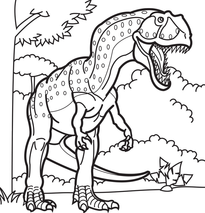 Coloring Pages For Kids Dinosaurs
 Realistic Dinosaur Coloring Pages Coloring Home