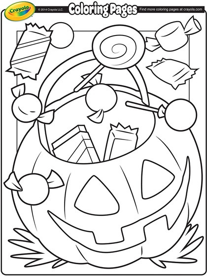 Coloring Pages For Kids Halloween
 Halloween Treats Coloring Page