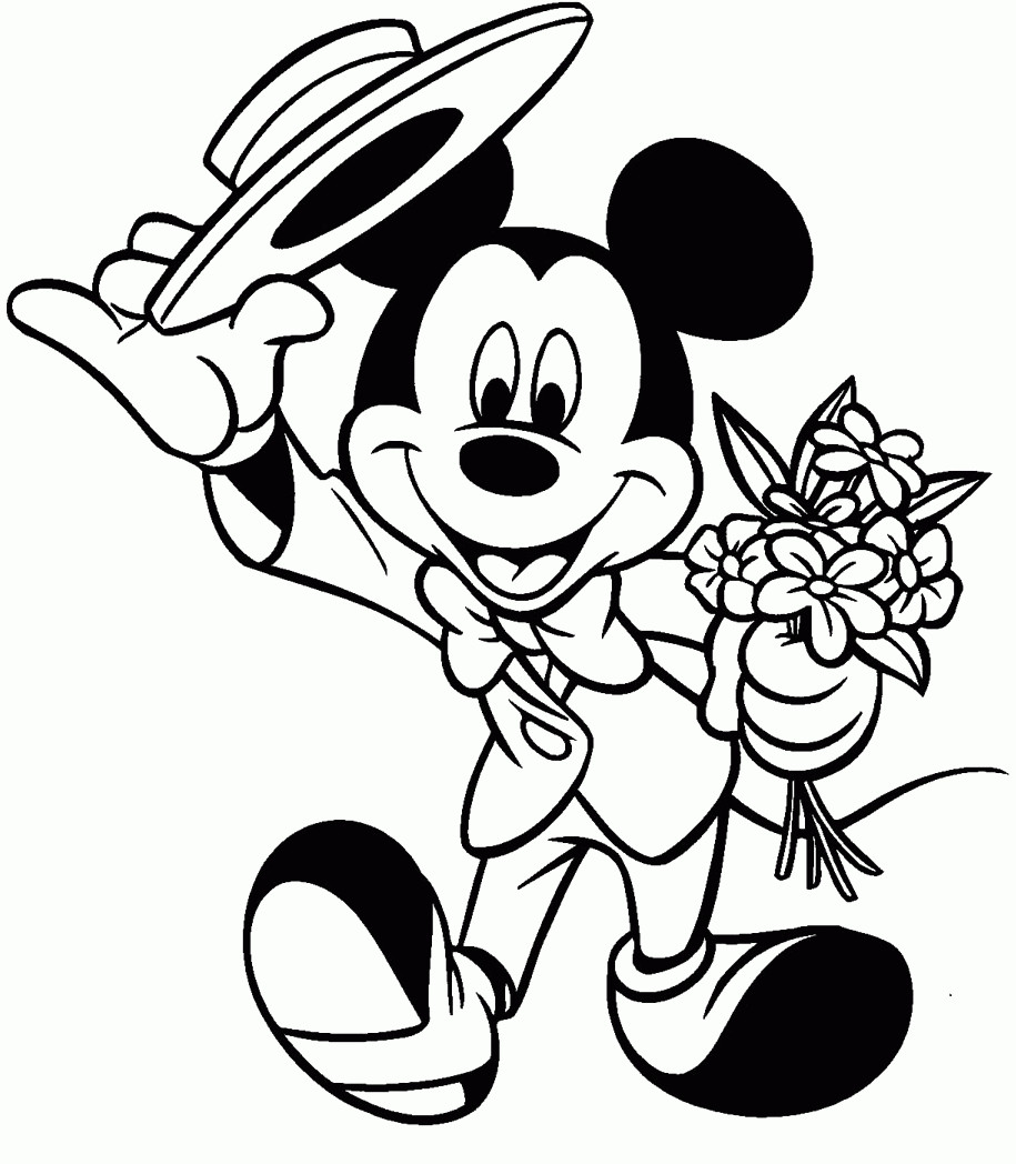 Coloring Pages For Kids Mickey Mouse
 Mickey Mouse Balloon Coloring Pages Coloring Home