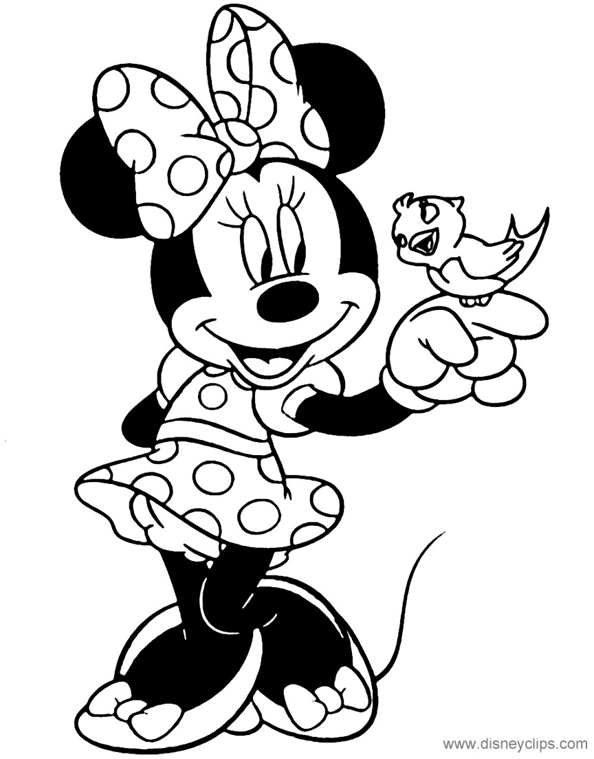 Coloring Pages For Kids Minnie Mouse
 Minnie Mouse & Animal Friends Coloring Pages
