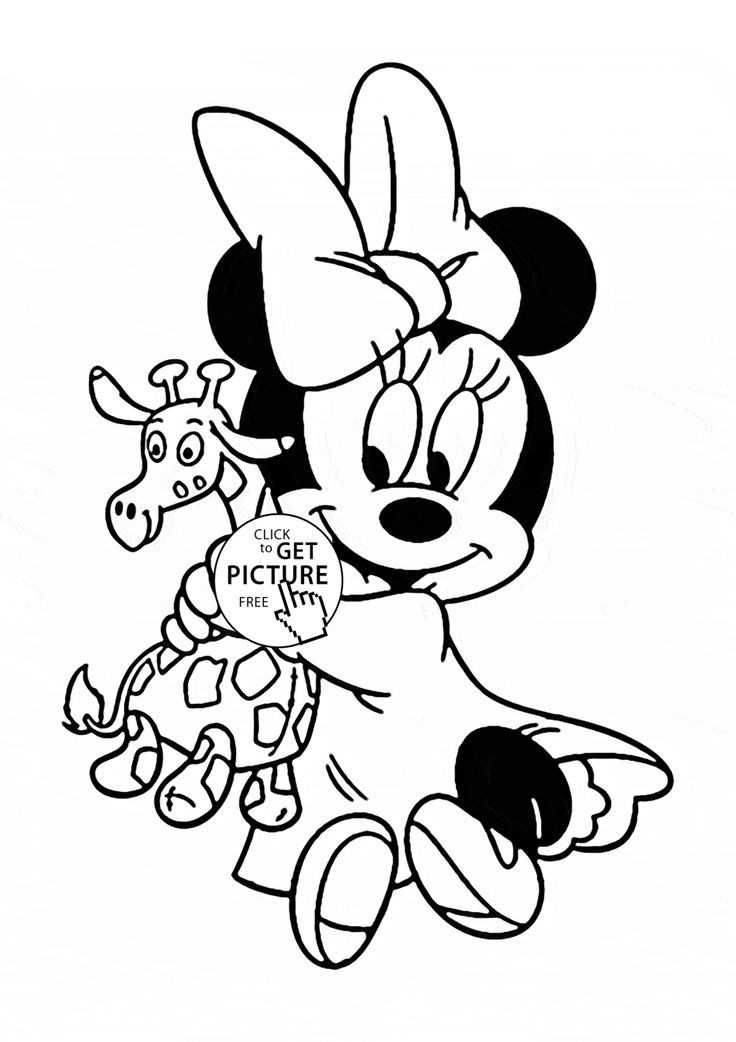 Coloring Pages For Kids Minnie Mouse
 17 Best images about Coloring pages for girls on Pinterest