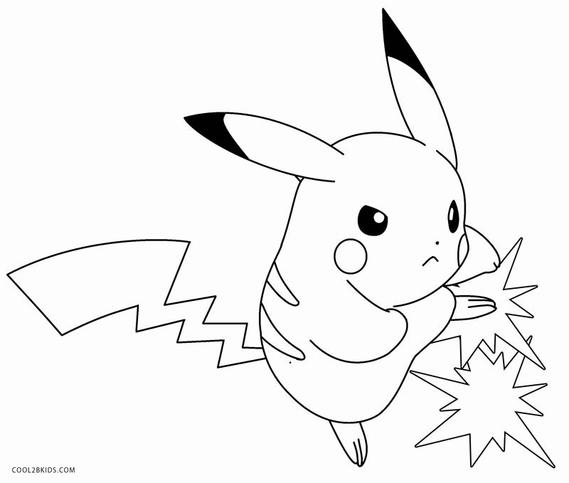Coloring Pages For Kids Pikachu
 Printable Pikachu Coloring Pages For Kids