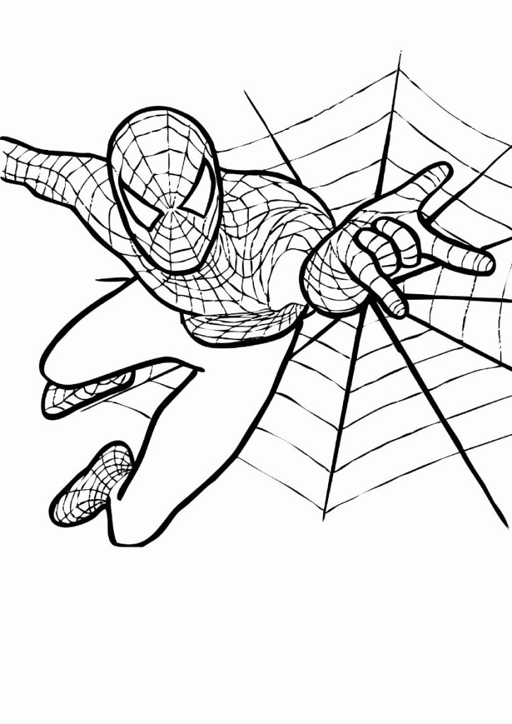 Coloring Pages For Kids Spiderman
 Spiderman Drawings For Kids Coloring Home