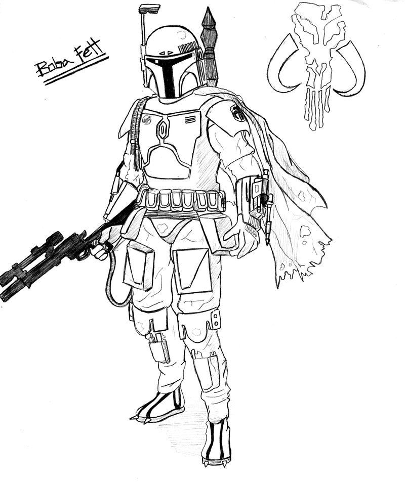 Coloring Pages For Kids Star Wars
 Star Wars Boba Fett Coloring Pages Coloring Home