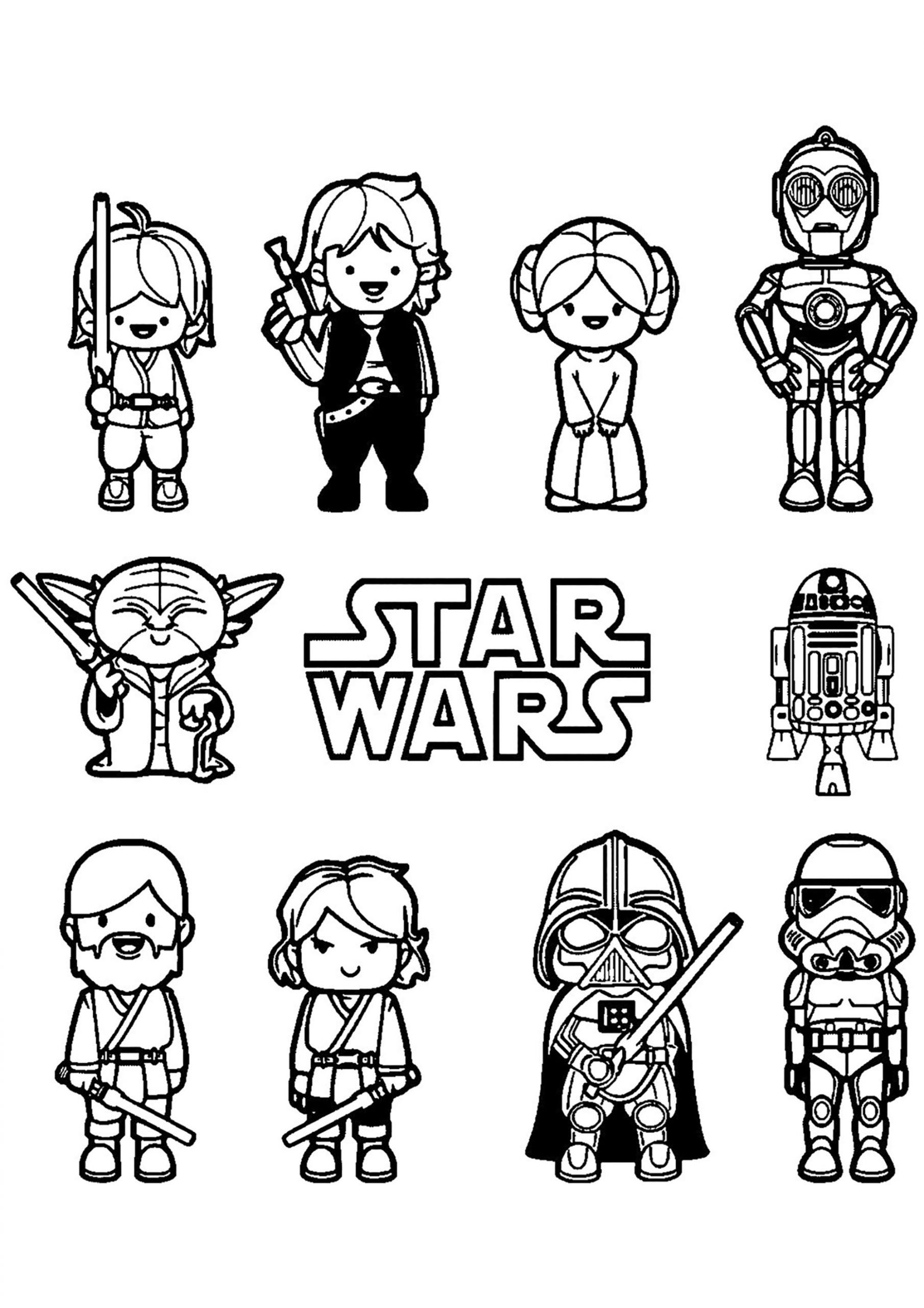 Coloring Pages For Kids Star Wars
 Star wars free to color for kids Star Wars Kids Coloring