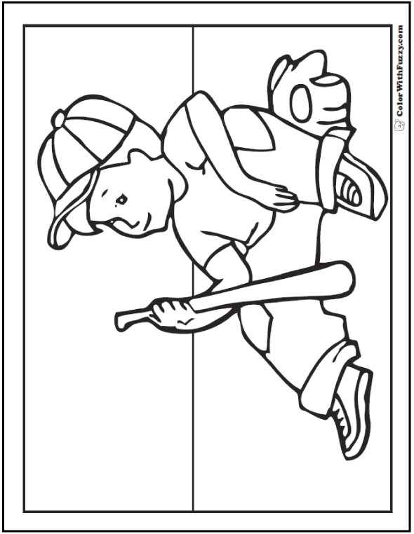 Coloring Pages For Little Boys
 Baseball Coloring Pages Customize And Print PDFs