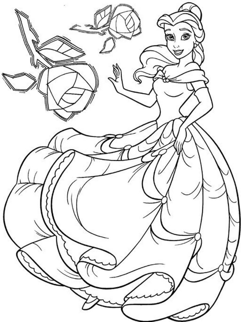 Coloring Pages For Toddlers To Print
 Free Printable Belle Coloring Pages For Kids