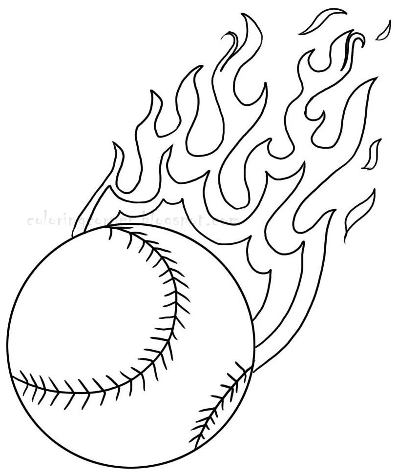 Coloring Pages Free Printable
 Baseball Coloring Pages