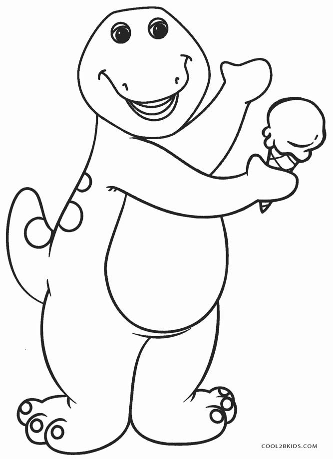 Coloring Pages Free Printable
 Free Printable Barney Coloring Pages For Kids