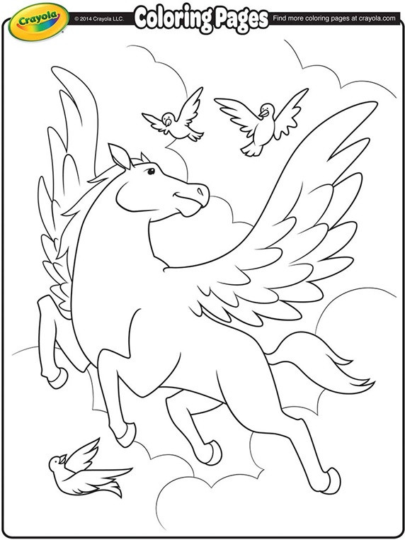 Coloring Pages Free Printable
 Pretty Pegasus