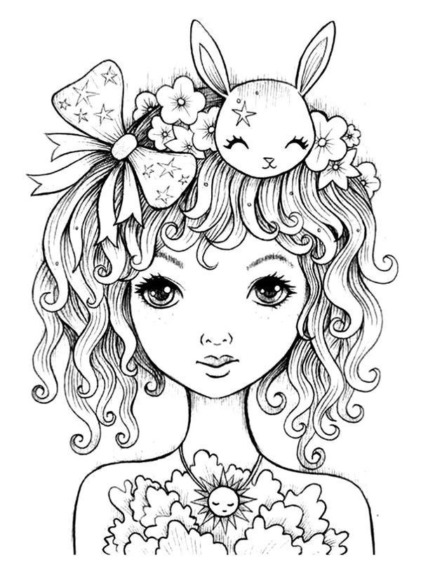 Coloring Pages Of Girls For Adults
 Cute coloring page