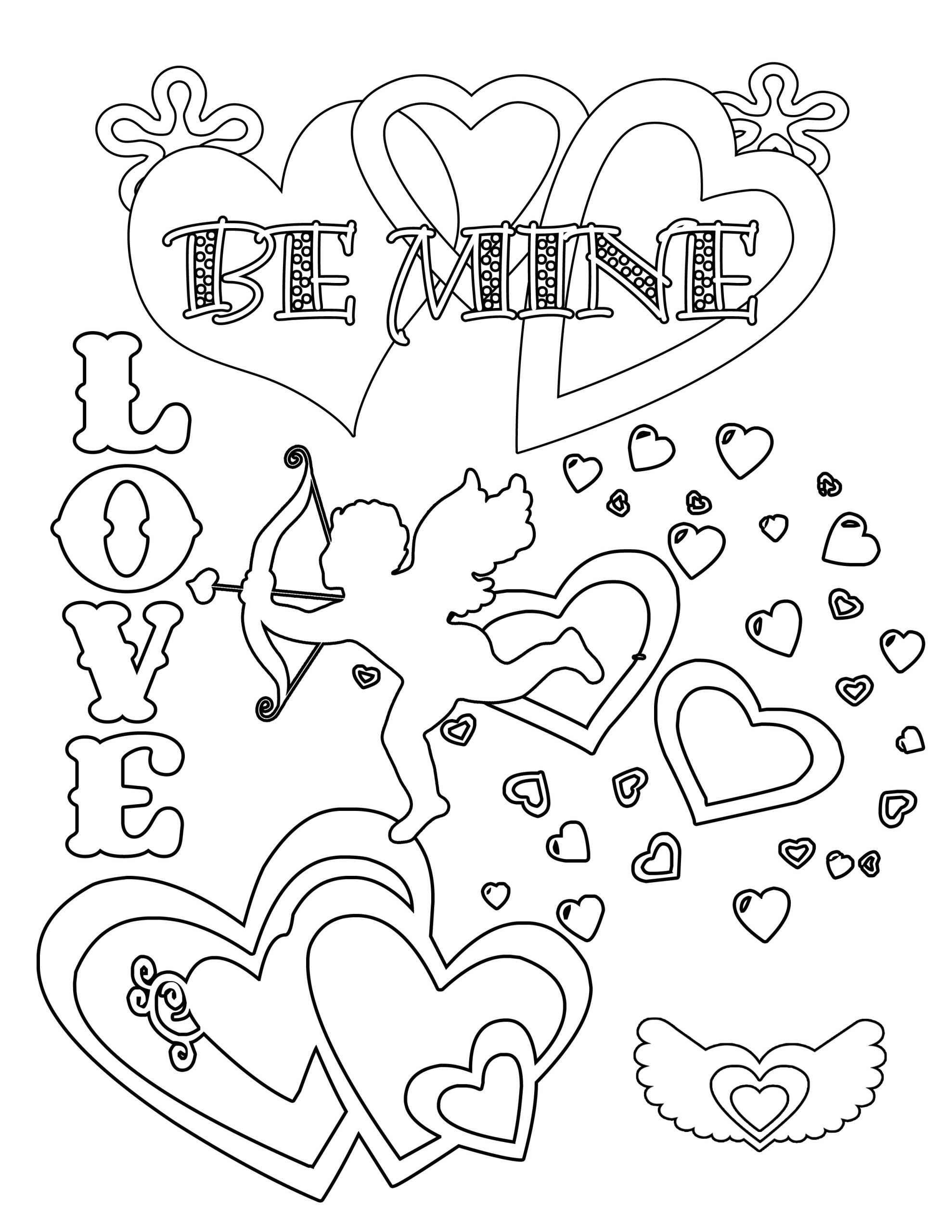 Coloring Pages Valentines Printable
 Party Simplicity Free Valentines Day Coloring Pages and
