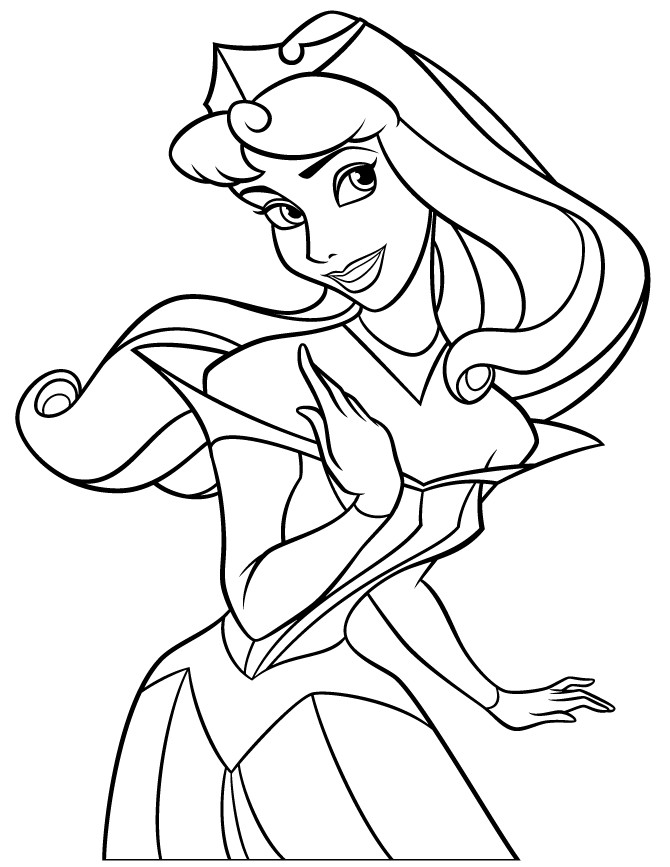 Coloring Sheets For Girls
 Beautiful Princess Aurora For Girls Coloring Page