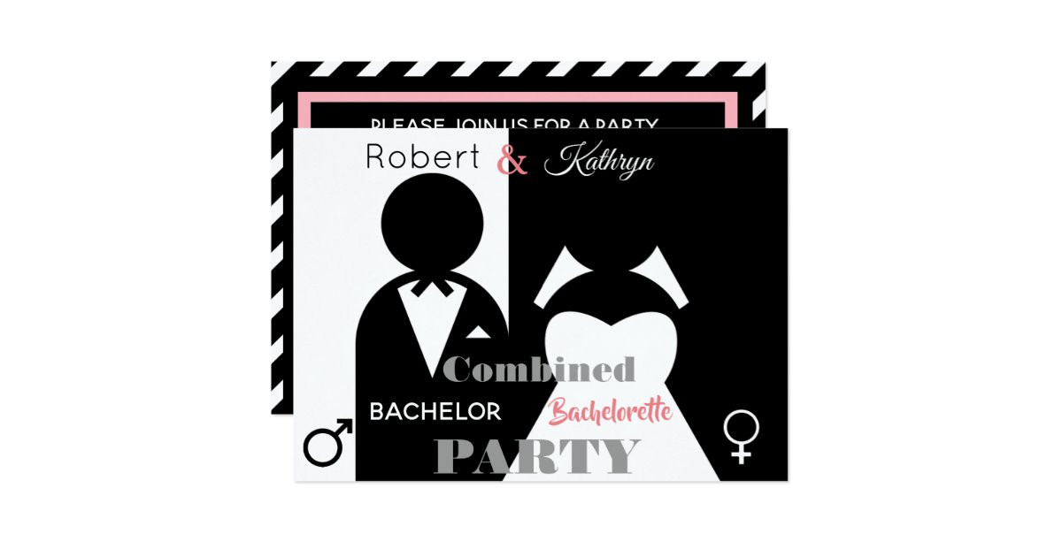 Combined Bachelor And Bachelorette Party Ideas
 bined Bachelor Bachelorette Party Invitation