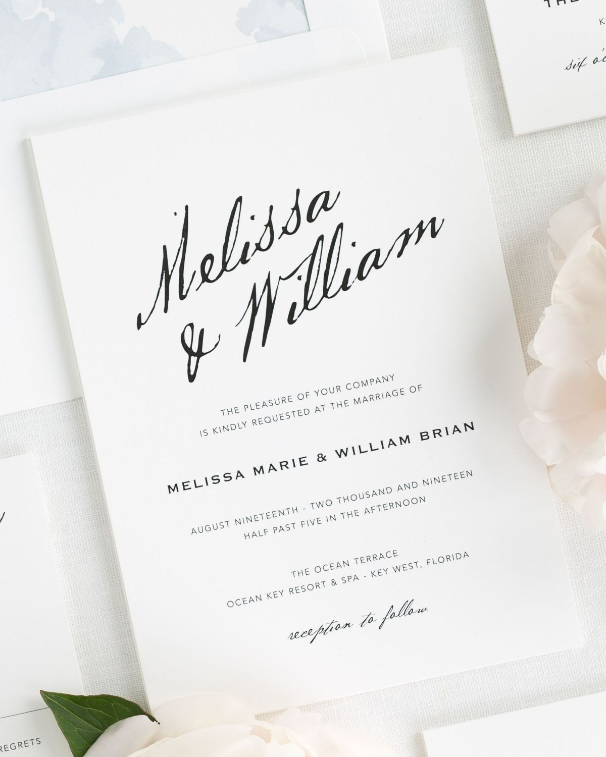 Contemporary Wedding Invitations
 Modern Calligraphy Wedding Invitations Wedding
