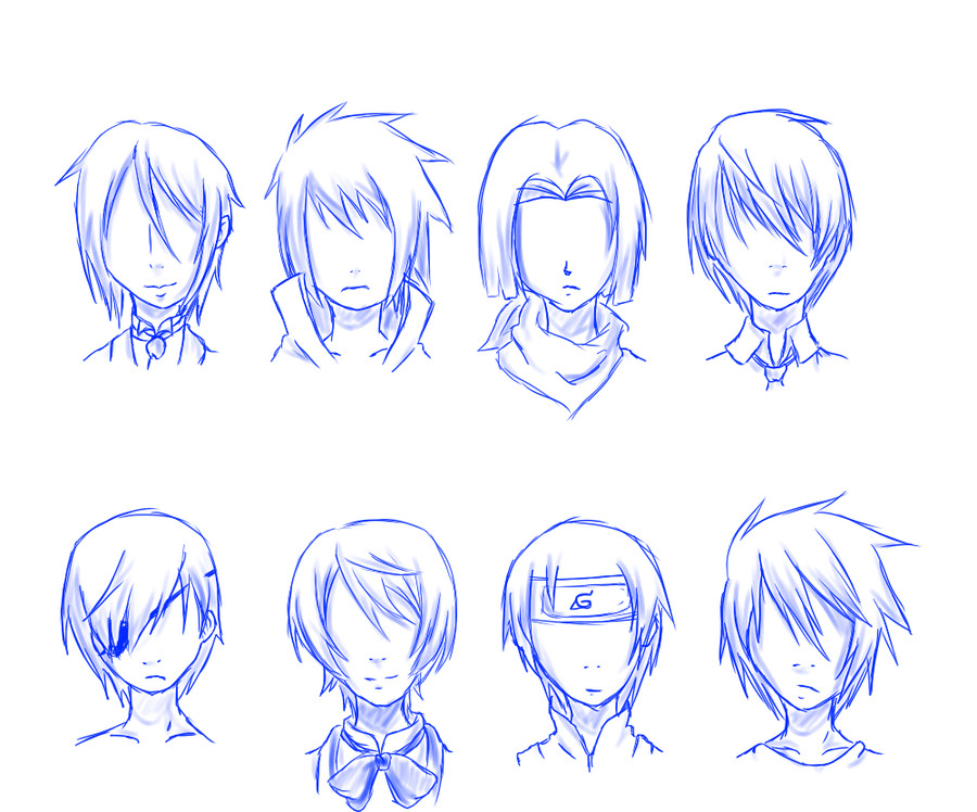 Cool Anime Hairstyles For Guys
 Anime Drawing Easily Step By Step on We Heart It