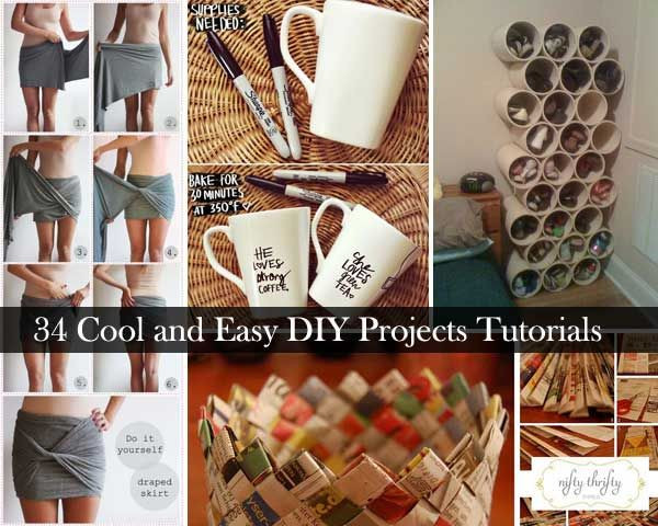 Cool DIY Decorations
 34 Insanely Cool and Easy DIY Project Tutorials