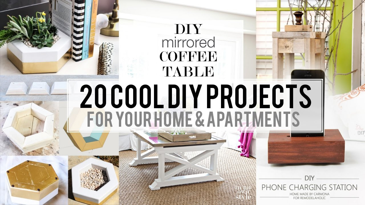 Cool DIY Decorations
 20 Cool Home decor DIY Project