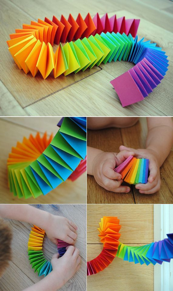 Cool DIY For Kids
 Folded paper garland